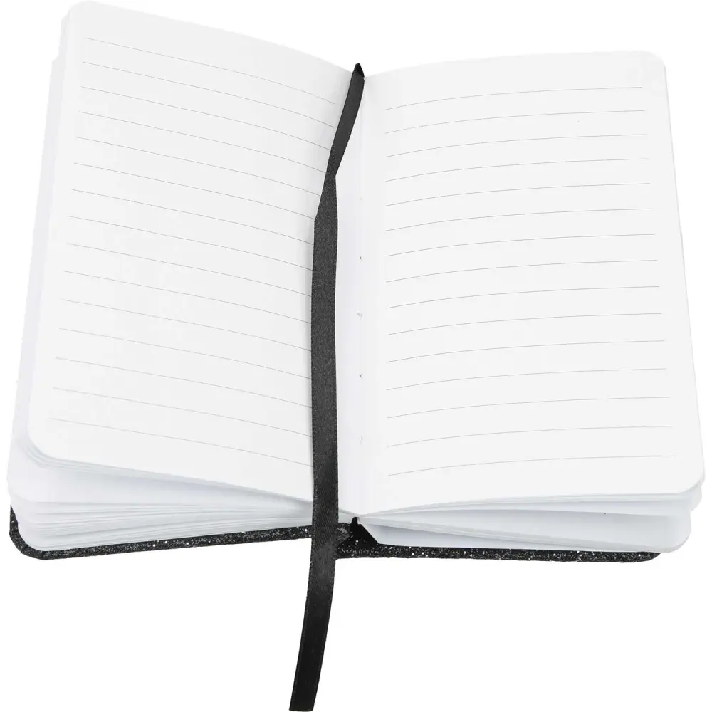 Notes z bleščicami A6 sort