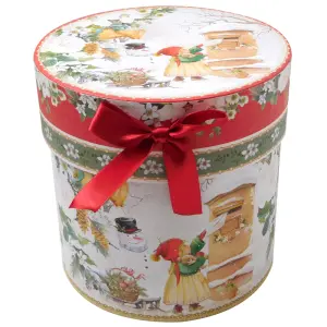 Novoletna darilna škatla ovalna srednja