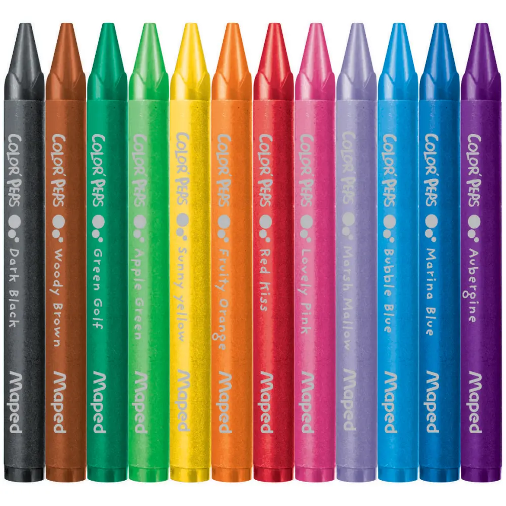 Voščene barvice MAPED Wax 12/1