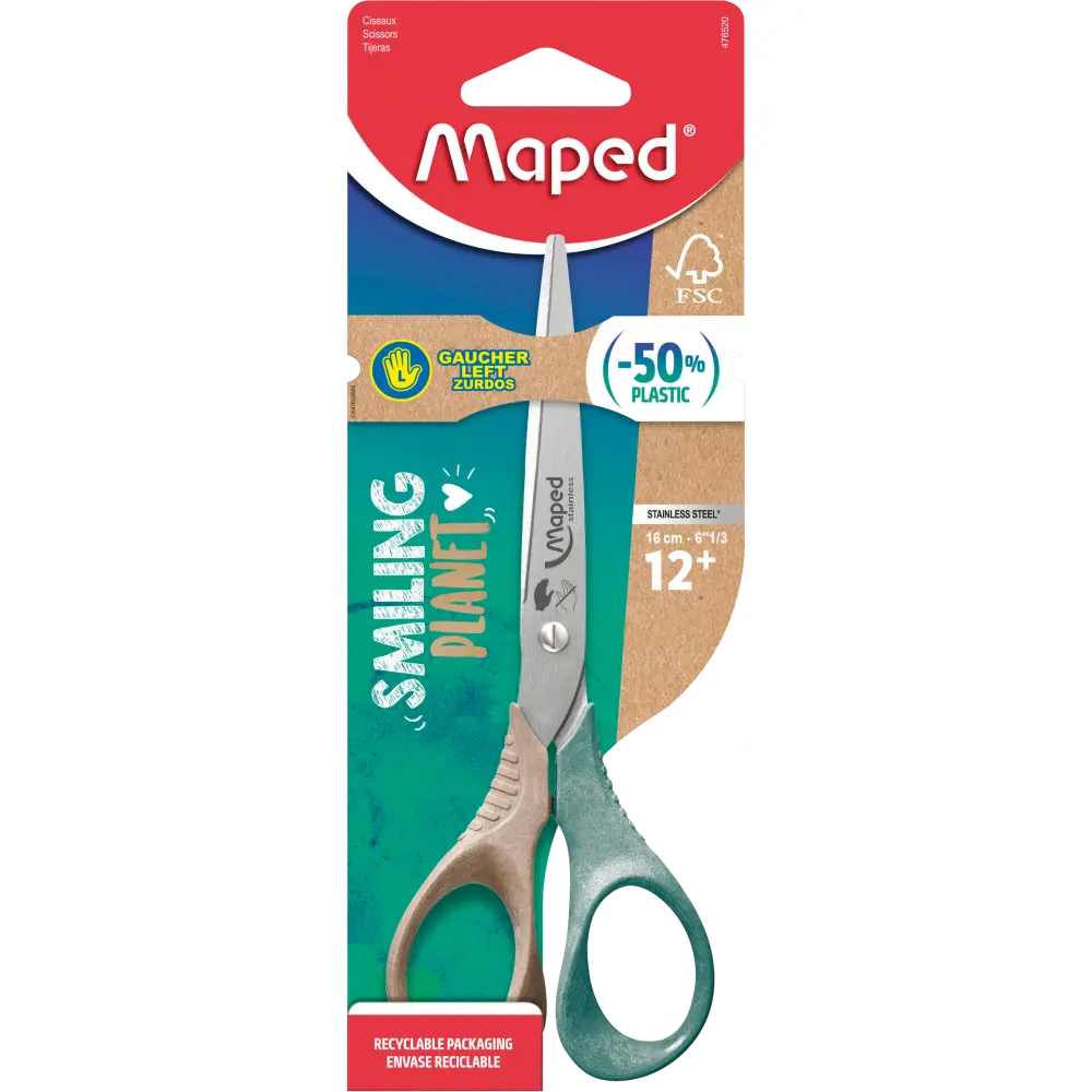 ŠKARJE MAPED SMILING PLANET 16CM L BLI