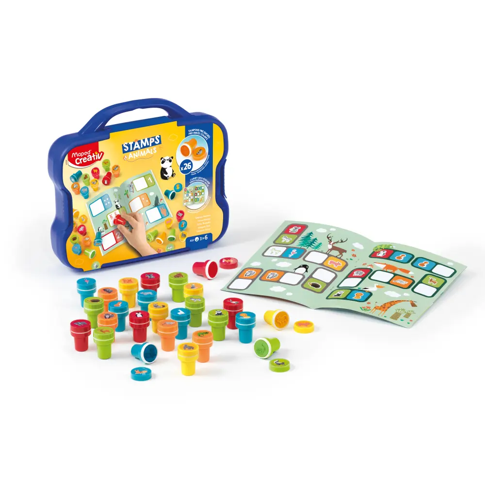 SET KREATIVNI MAPED ŠTAMPILJKE ŽIVALI 26