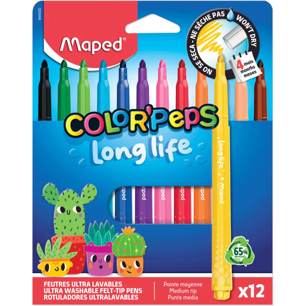 FLOMASTRI MAPED COL PEPS LONGLIFE 2 12/1