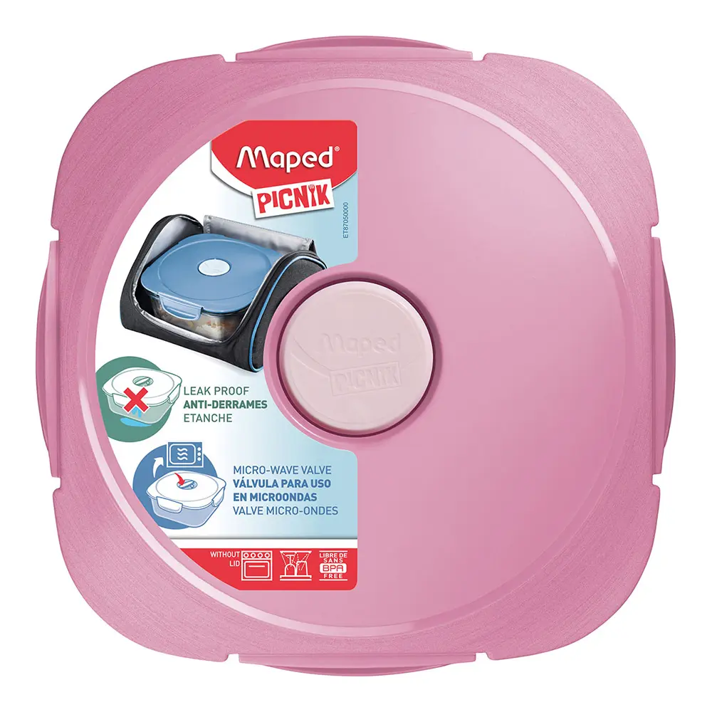 Steklena posoda za hrano MAPED roza