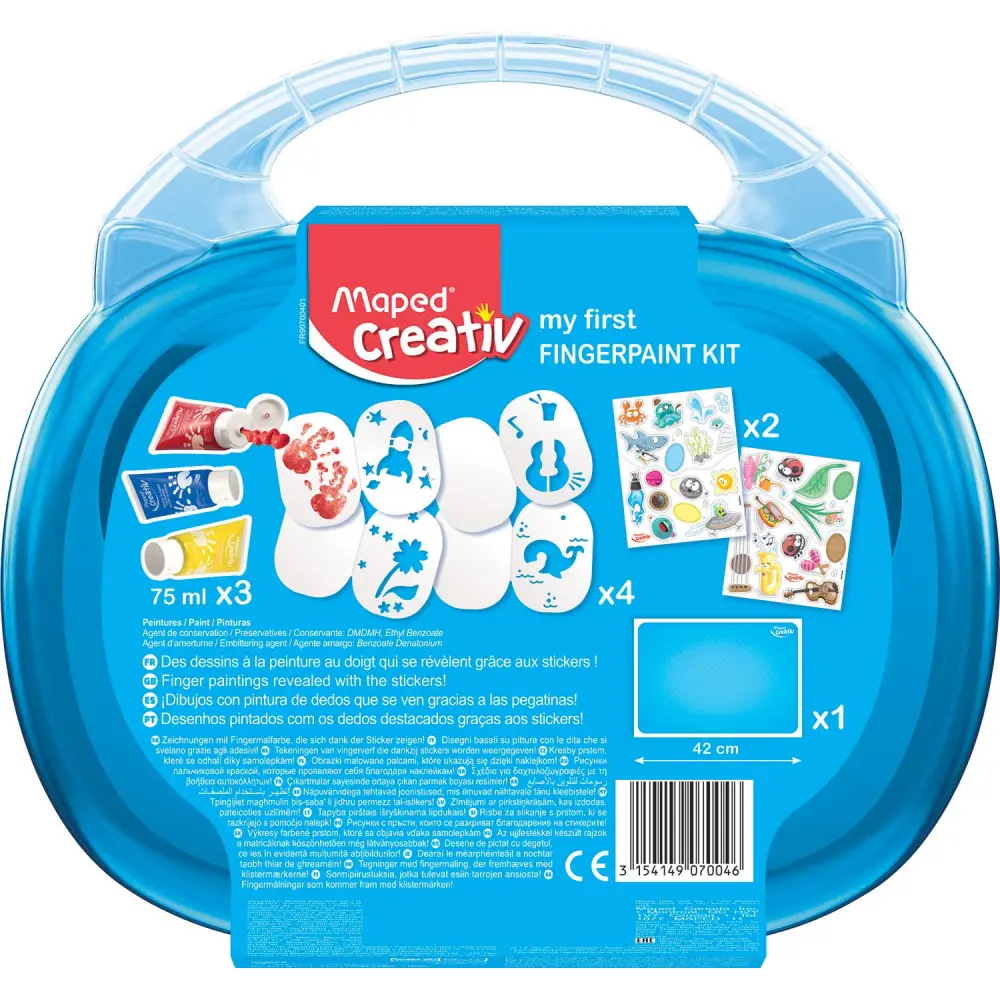 Kreativni set MAPED prstne barve