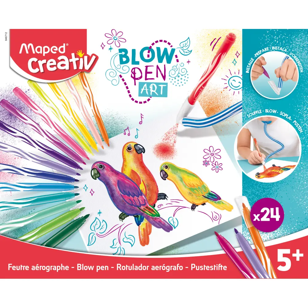 Kreativni set MAPED BLOW PEN ART