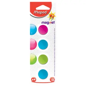 MAGNETI MAPED 22MM 4/1 SORT-BLISTER
