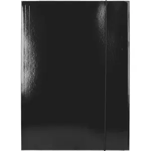 Mapa z elastiko Optima, A4 črna 400g