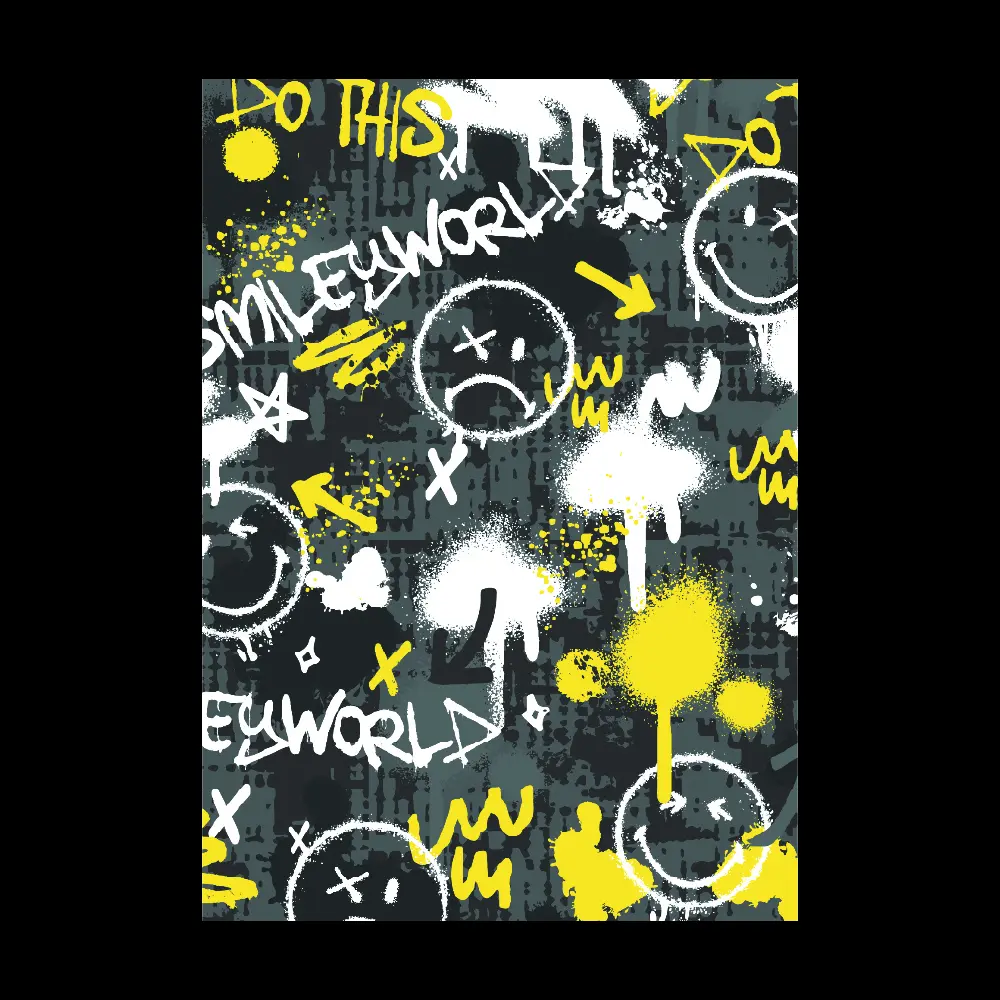 Zvezek Smiley A4 črte z robom