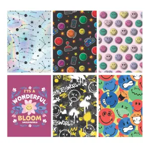 Zvezek Smiley A4 črte z robom