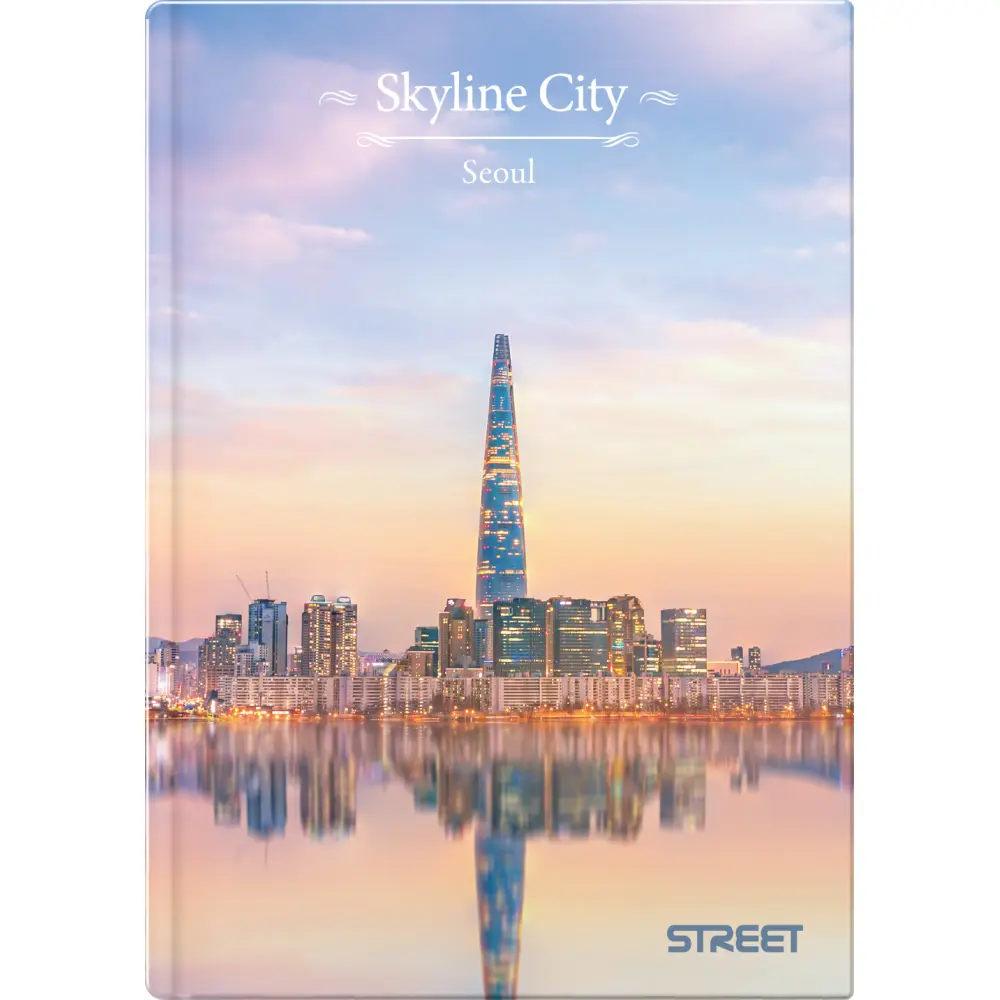 Zvezek trdi Street Skyline A4 mali karo