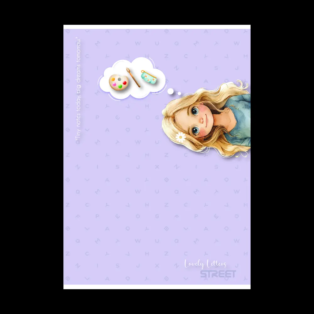 Zvezek Street Lovely letters A4 črte 