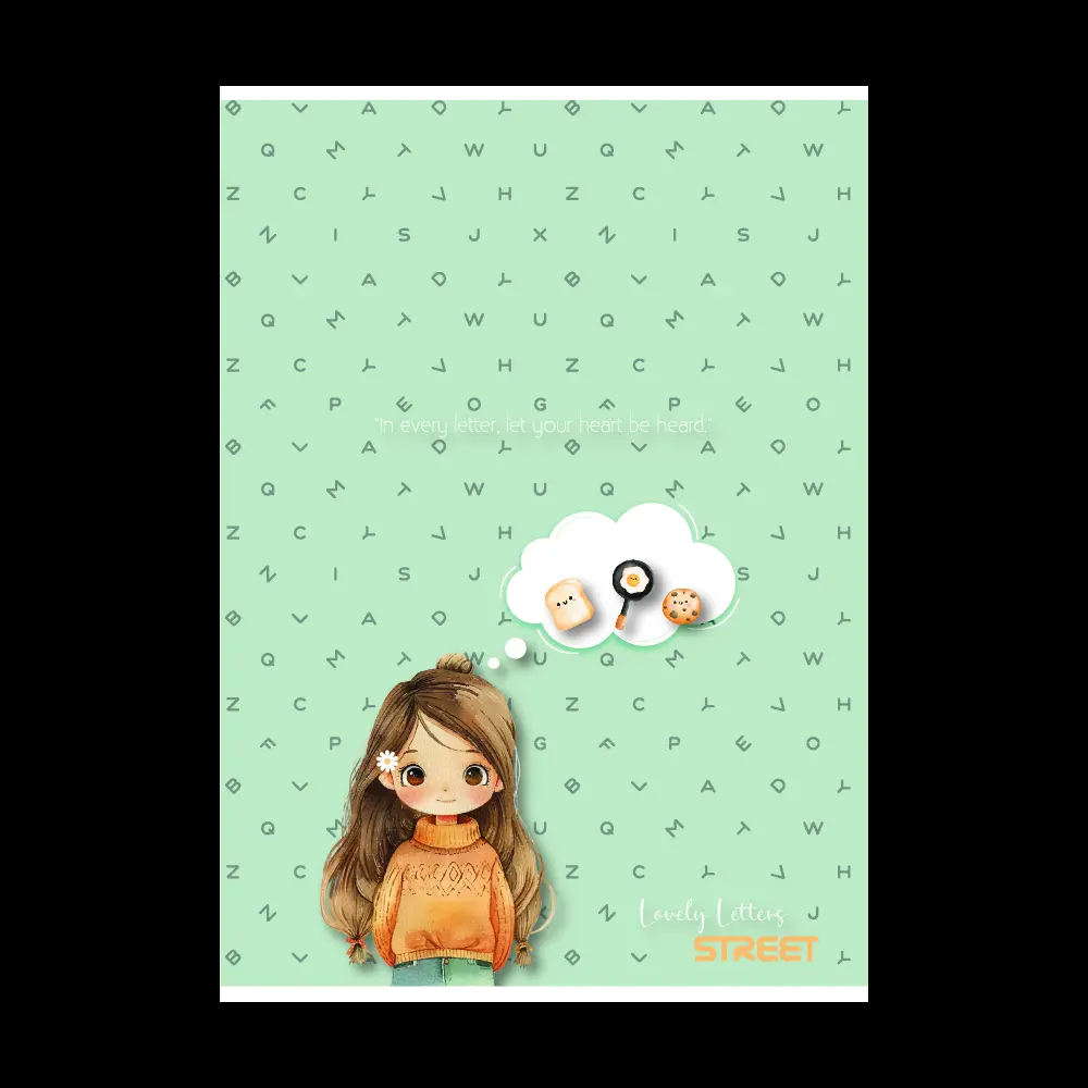 Zvezek Street Lovely letters A4 črte 