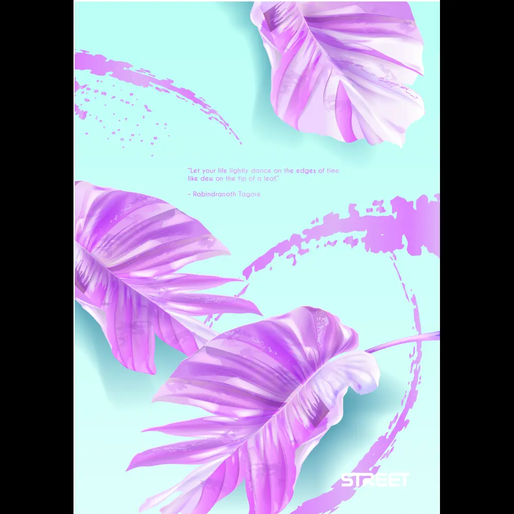 Zvezek Street Botanic A4 črte z robom