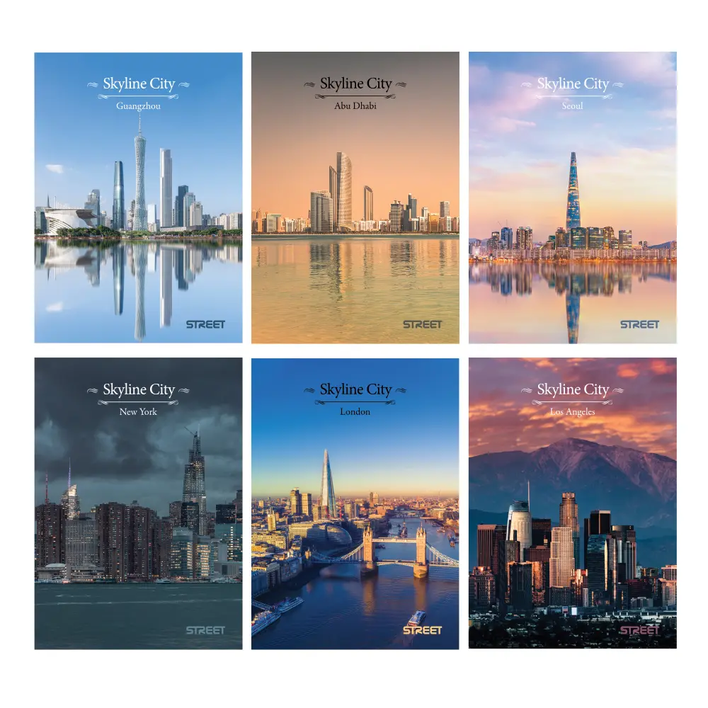 Zvezek Street Skyline A4 brezčrtni