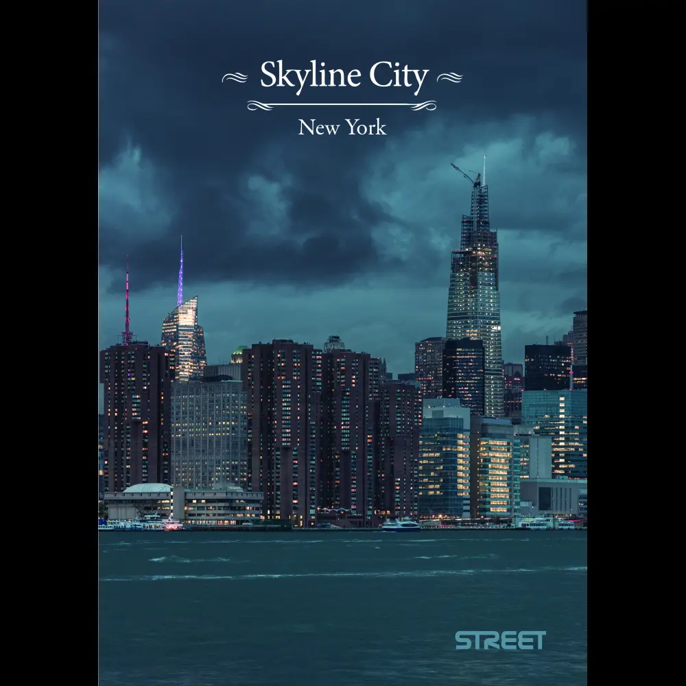 Zvezek Street Skyline A4 brezčrtni