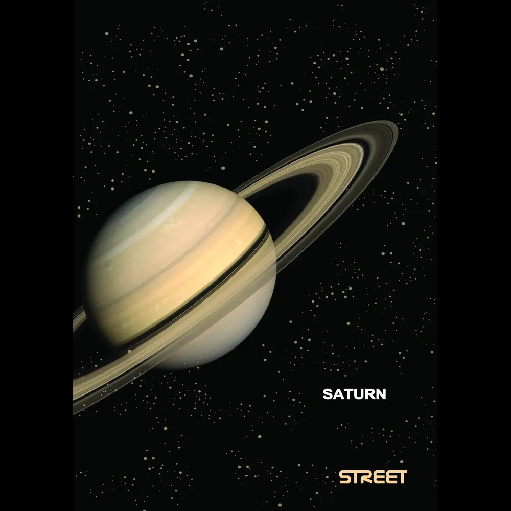 Zvezek Street Planets A4 črte z robom