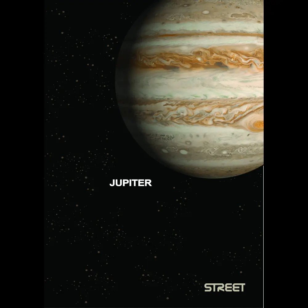Zvezek Street Planets A4 mali karo