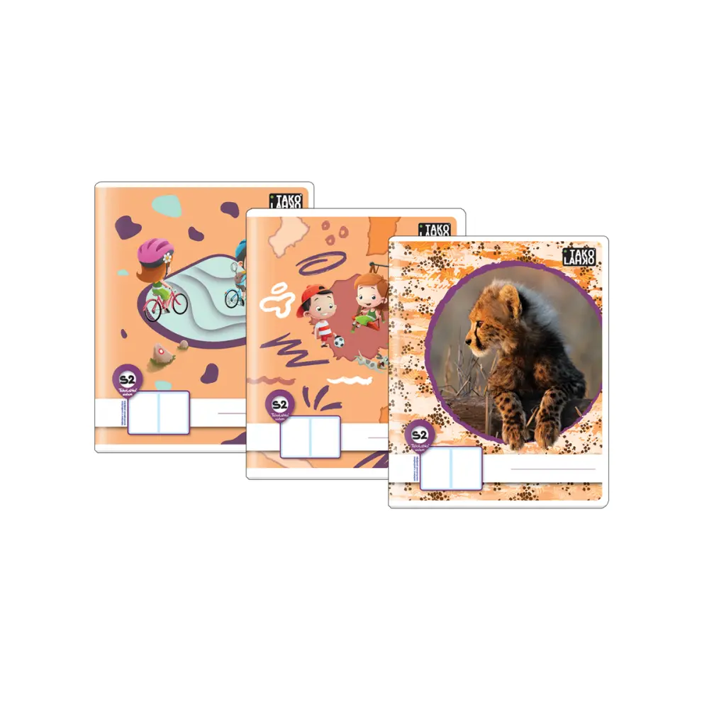 ZVEZEK TAKO LAHKO S2, 40L, B5 brezčrtni