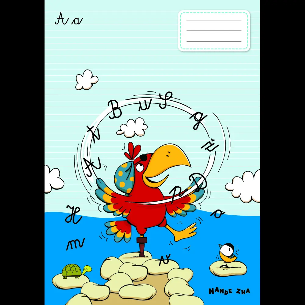 ZVEZEK NANDE ZNA A4, male/velike pisane