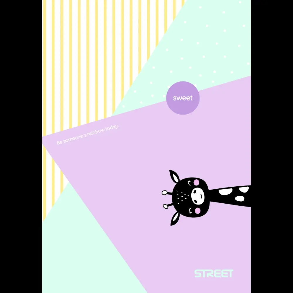 Zvezek Street Sweet A4 črte z robom