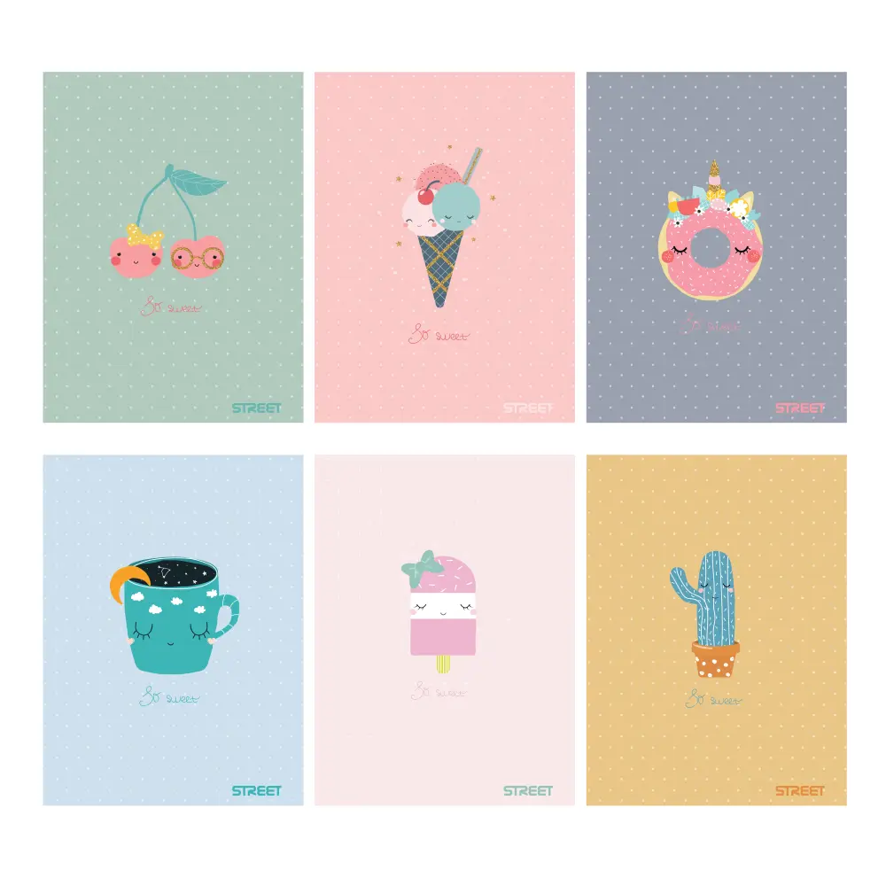 Zvezek Street Sweet A4 brezčrtni