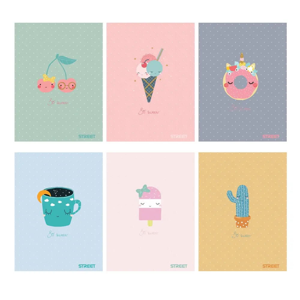 Zvezek Street Sweet A5 črte z robom