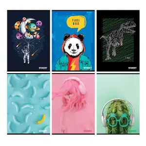 Zvezek Young A5 črte z robom 80 listni