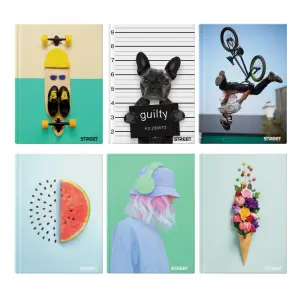 Zvezek trdi Street Young A4 črte z robom