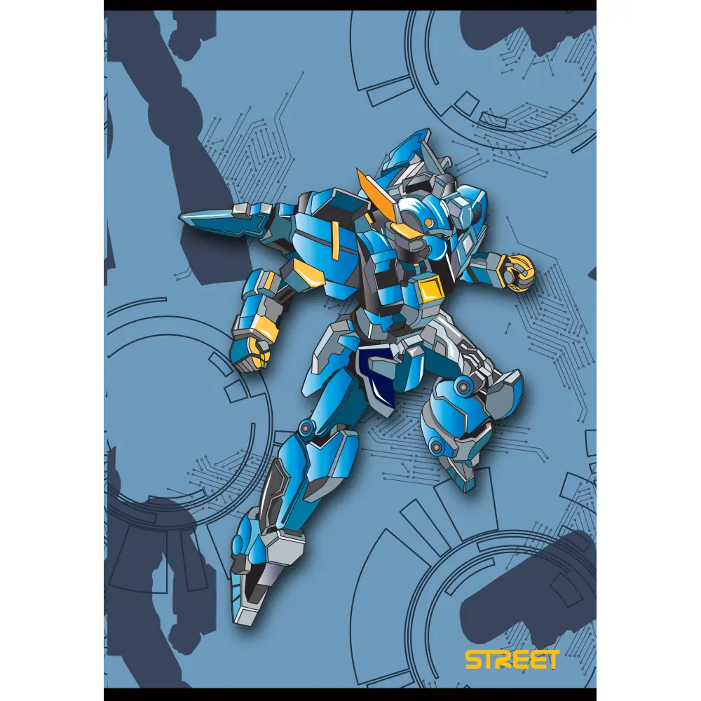 Zvezek Street Robots A4 brezčrtni