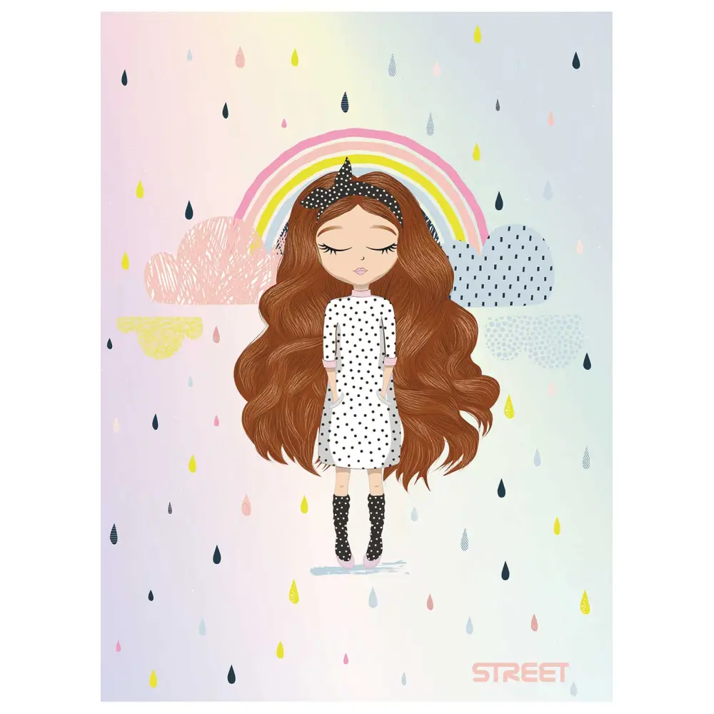 Zvezek Street FashionistaA5 črte z robom