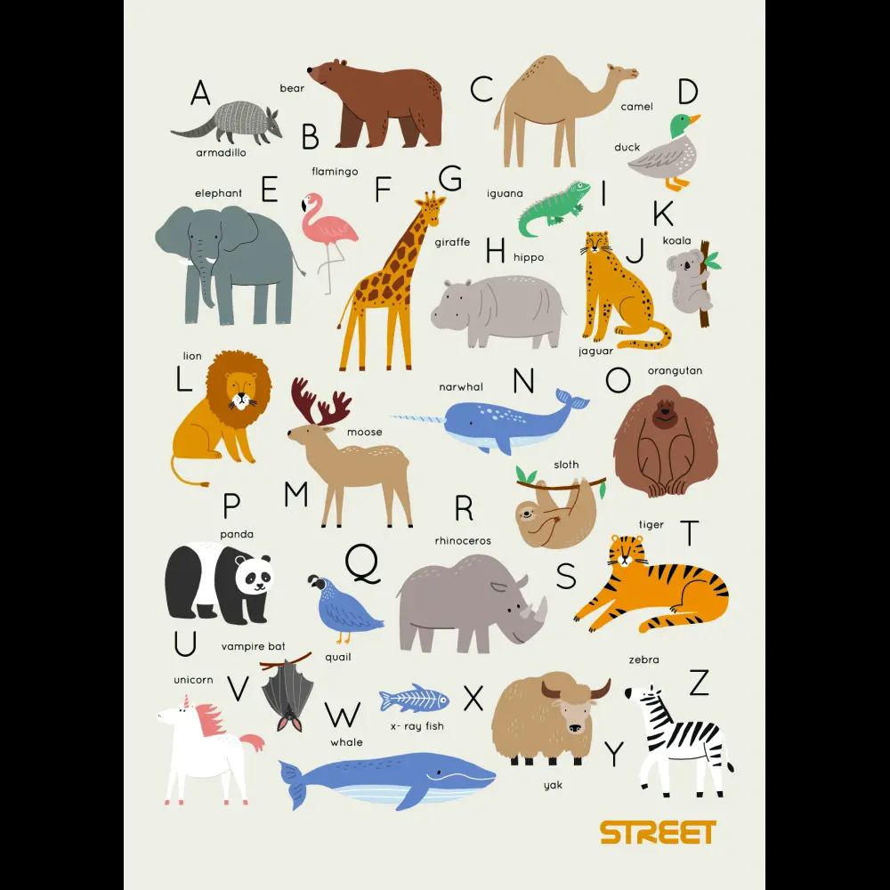 Beležka A6, Street Willd life 40 listna 