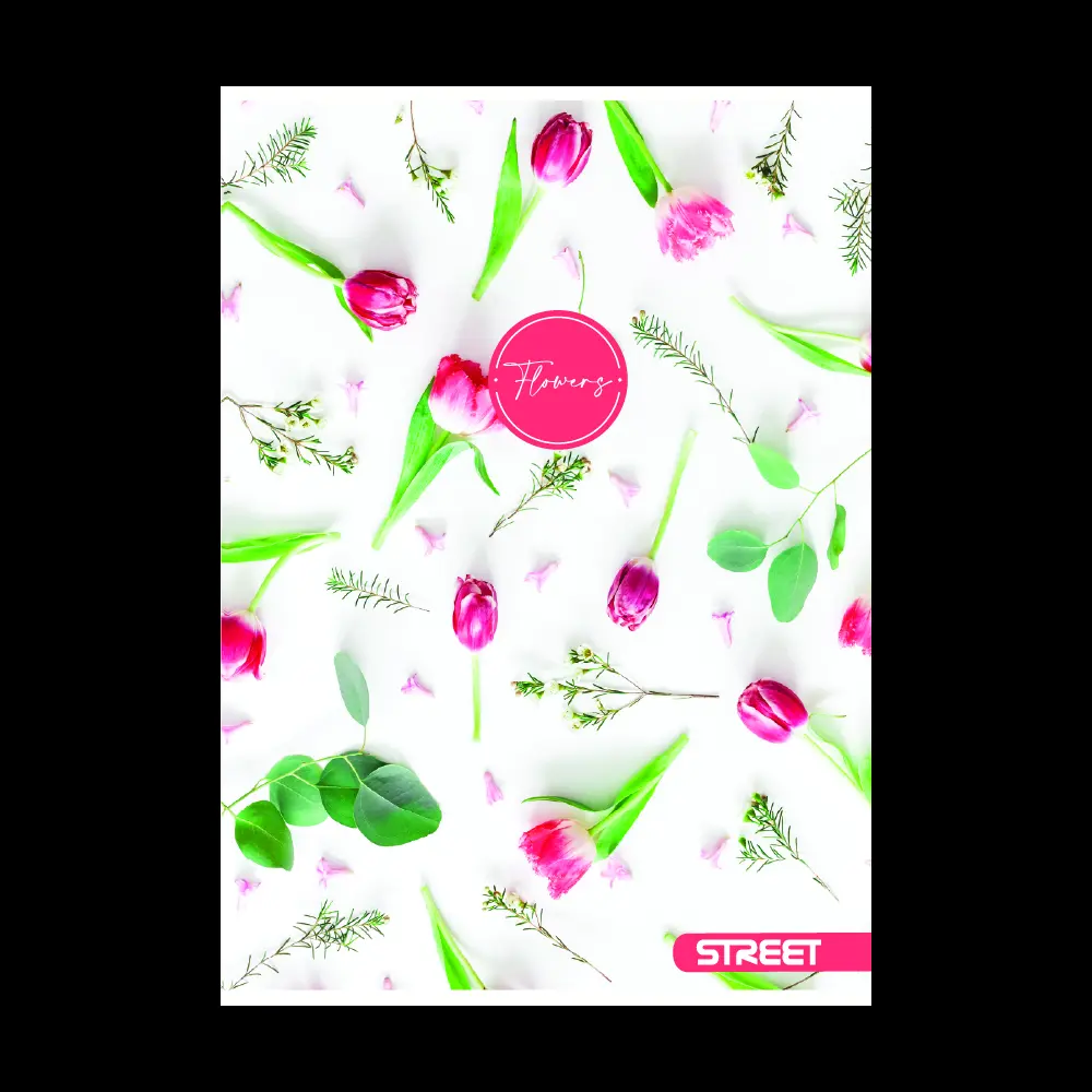 Zvezek Street Flowers A4 mali karo