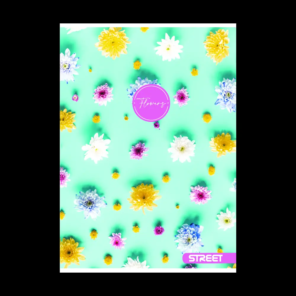 Zvezek Street Flowers A4 mali karo