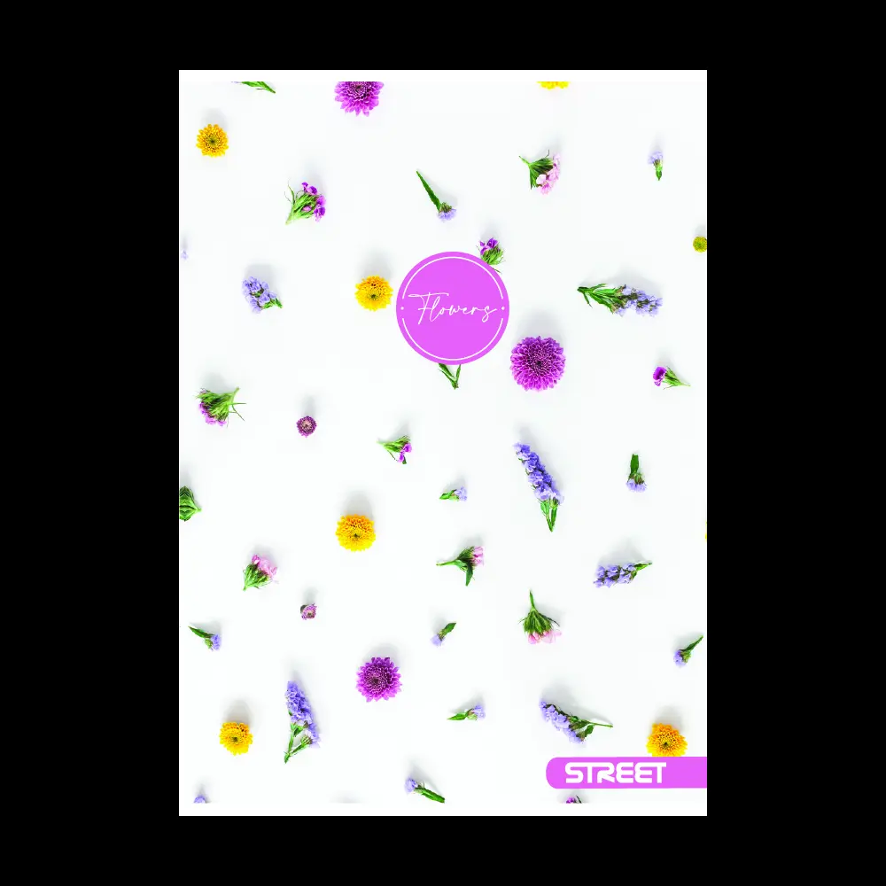 Zvezek Street Flowers A4 mali karo