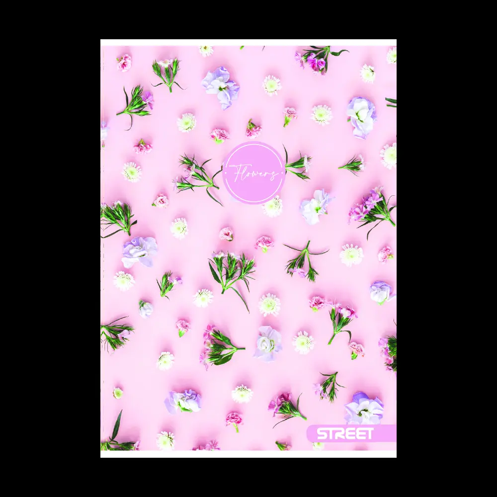 Zvezek Street Flowers A4 brezčrtni