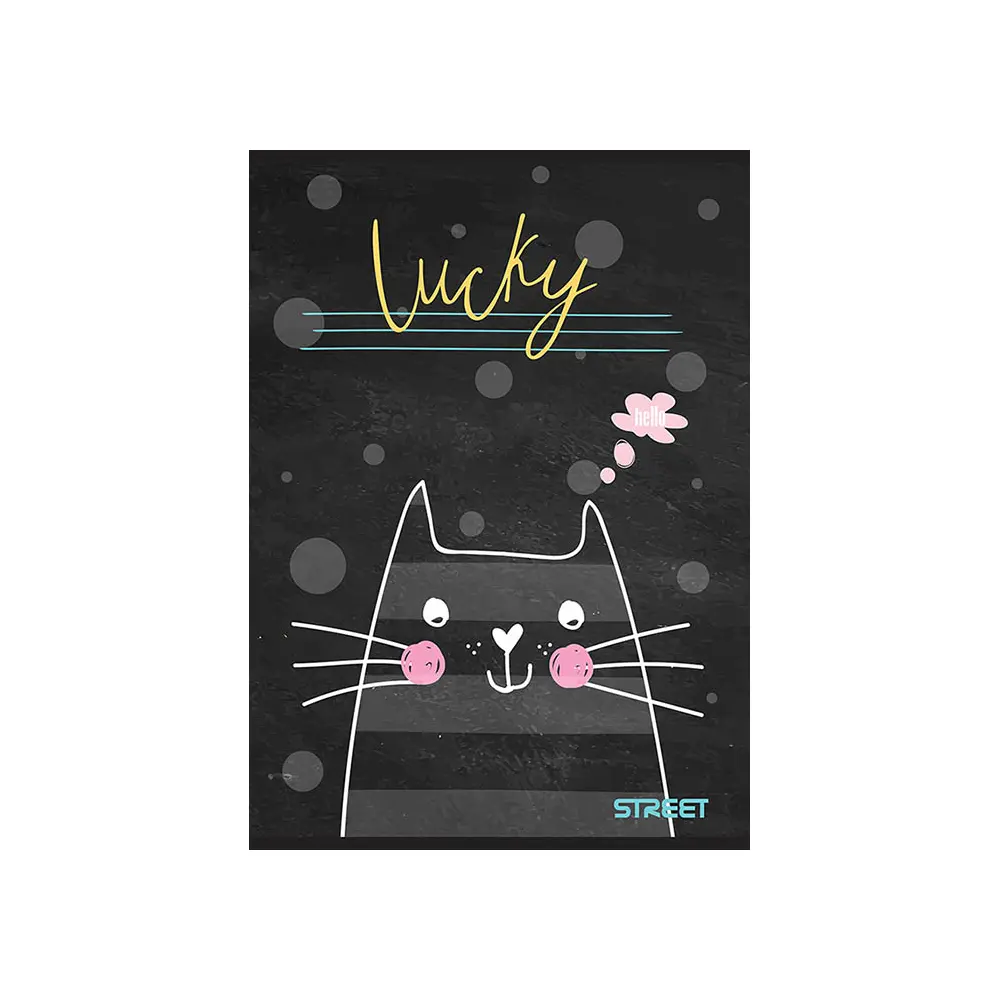 Zvezek Street My cat A4 mali karo