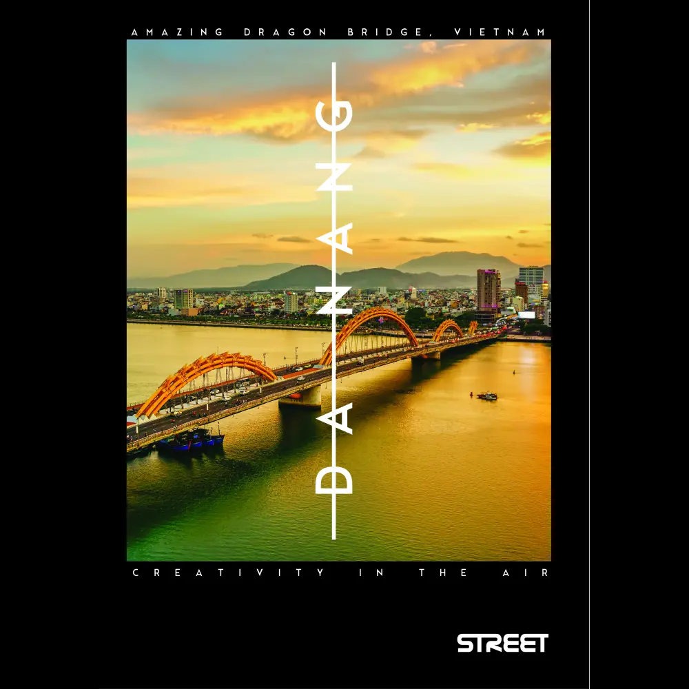 Zvezek Street Bridges A4 črte z robom