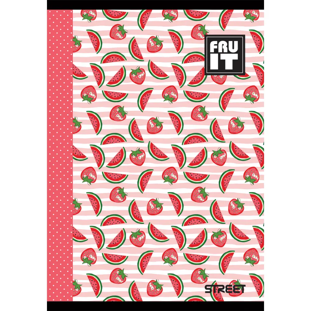 Zvezek Fruits A4 črte z robom 80 listni