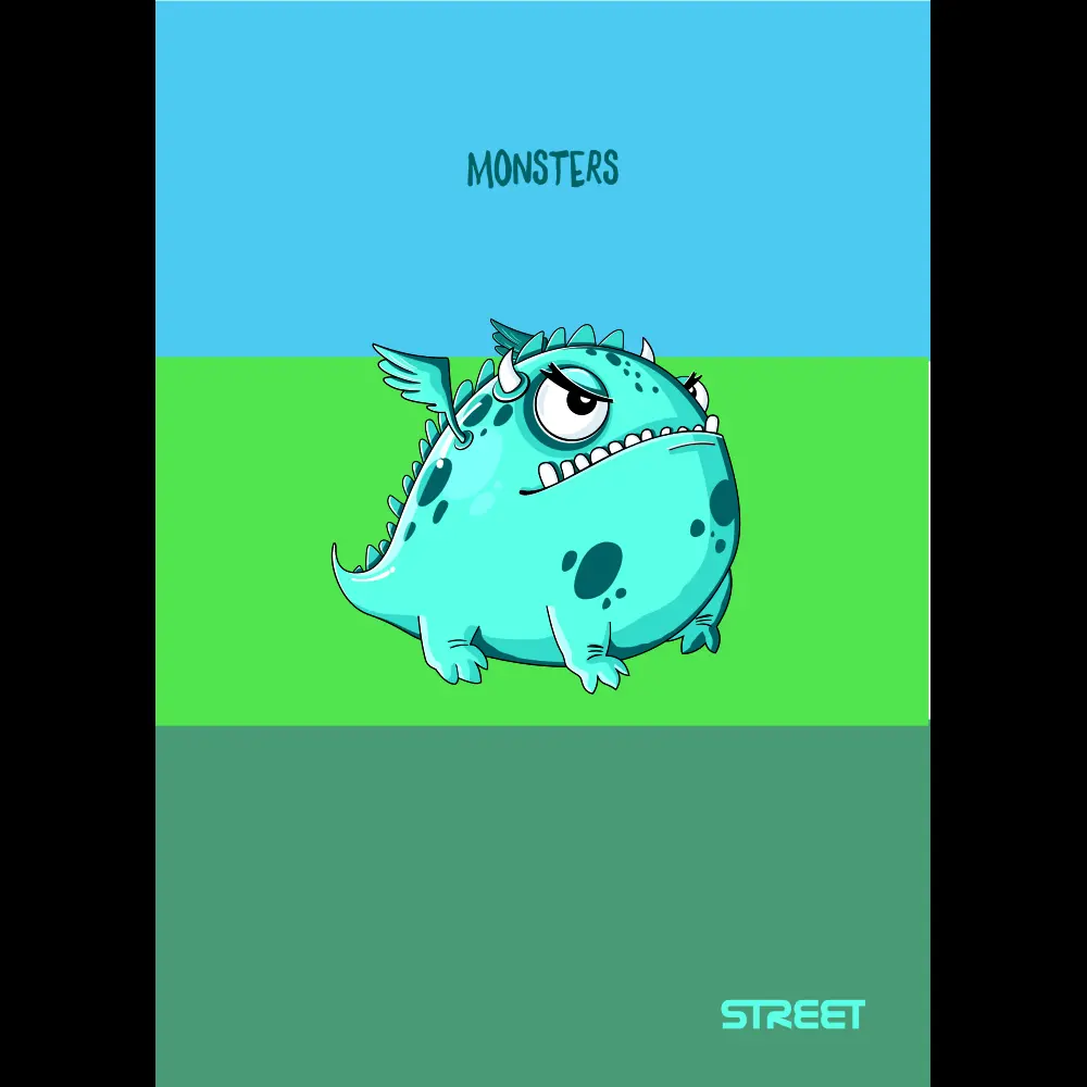 Zvezek Street Monsters A4 brezčrtni