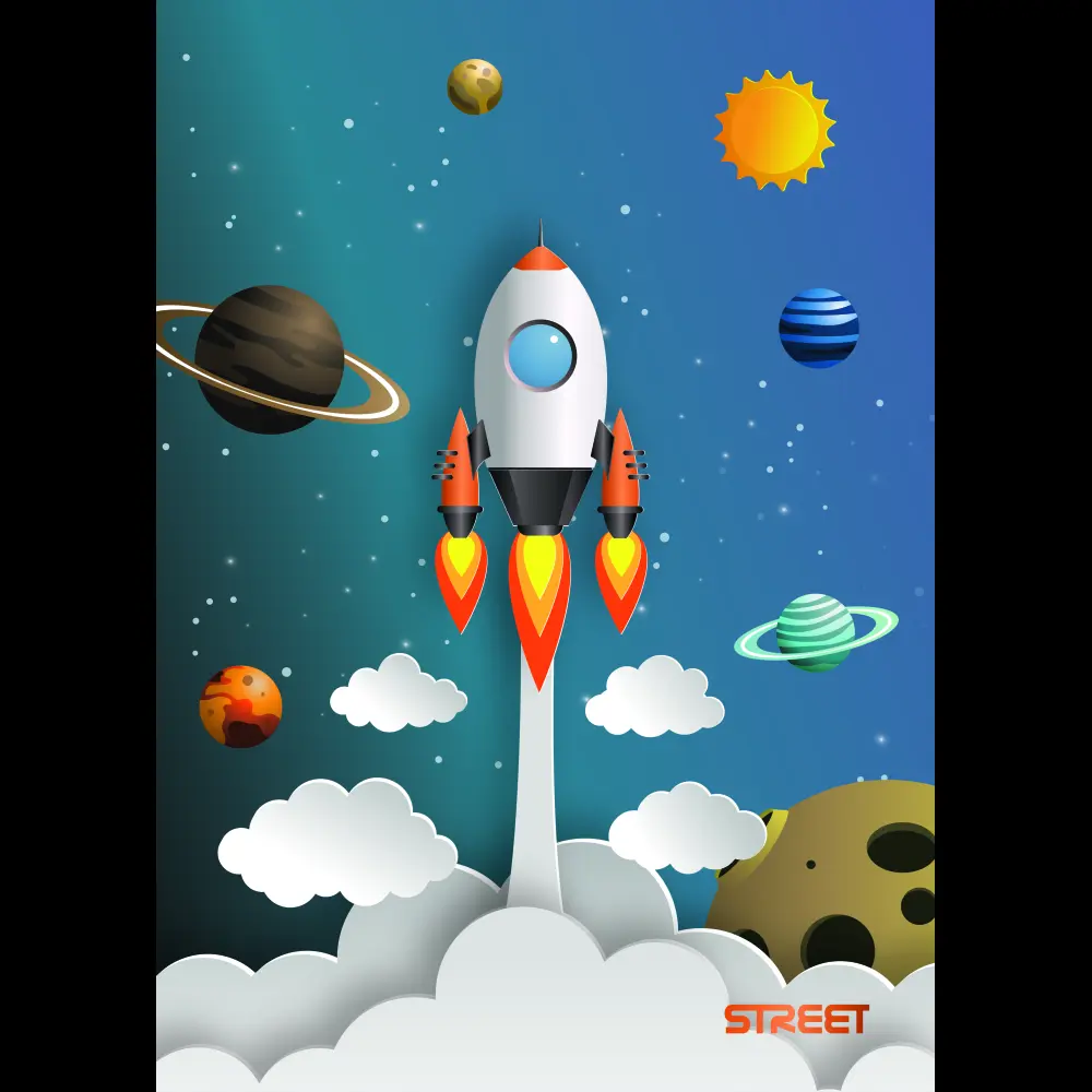 Zvezek Street Stars A4 črte z robom