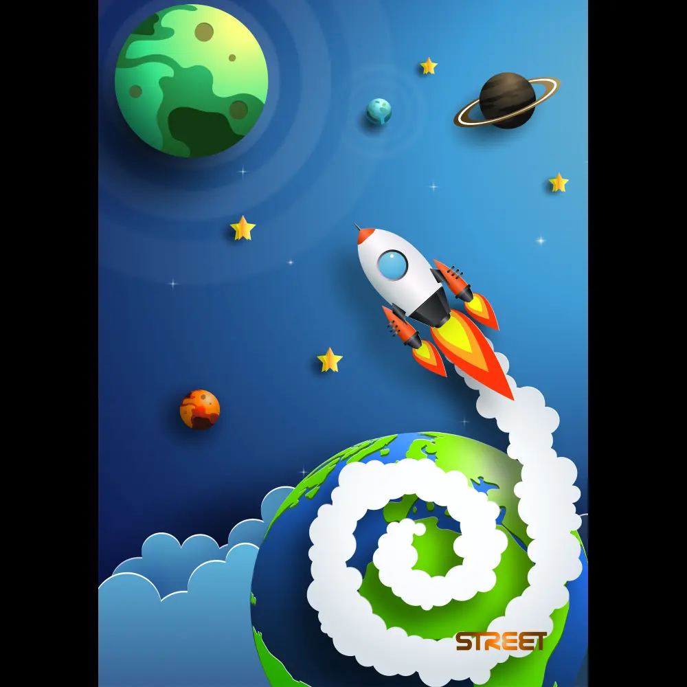 Zvezek Street Stars A4 črte z robom