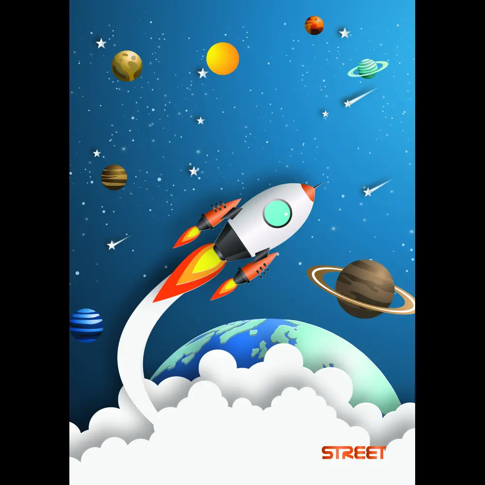 Zvezek Street Stars A4 mali karo