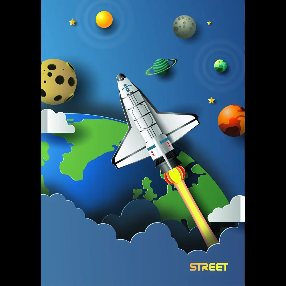 Zvezek Street Stars A4 1CM karo