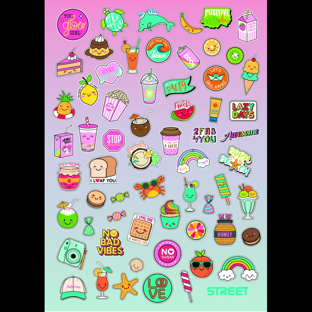 Zvezek Street Patch A4 mali karo