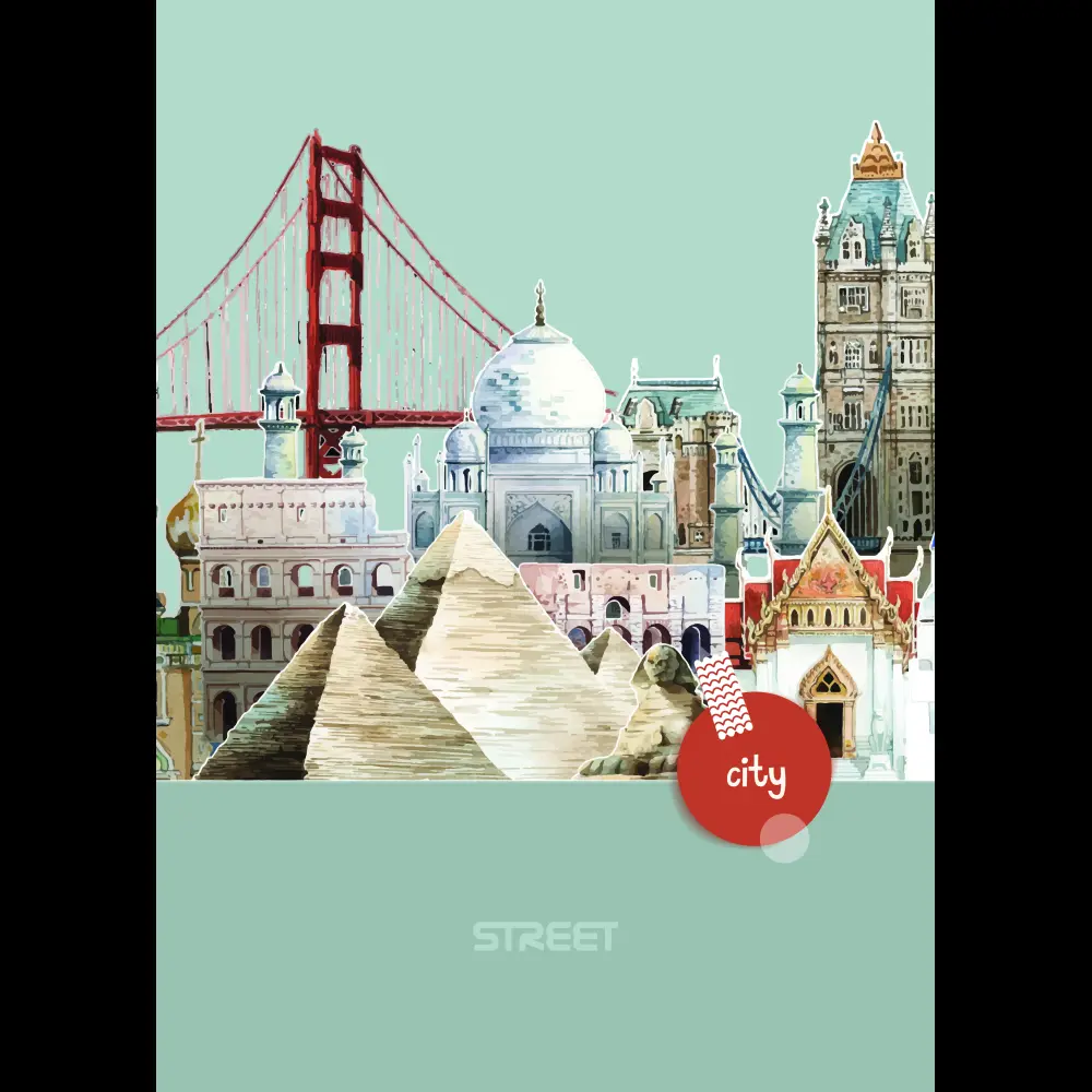 Zvezek Street City break A4 mali karo