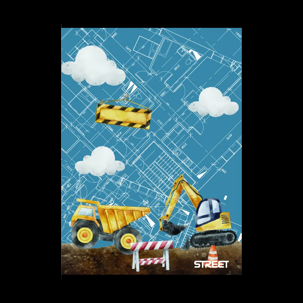 Zvezek Street Construction A4 1CM karo