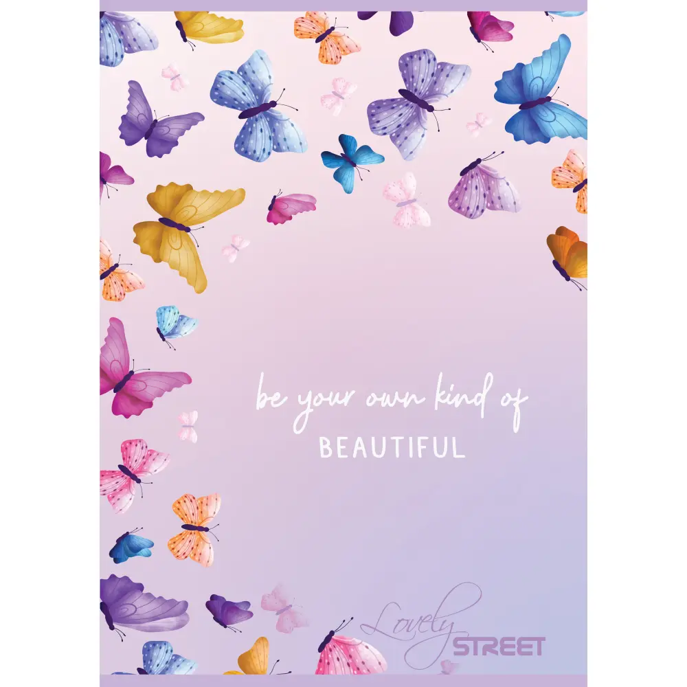 Zvezek Street Butterfly A4 črte z robom