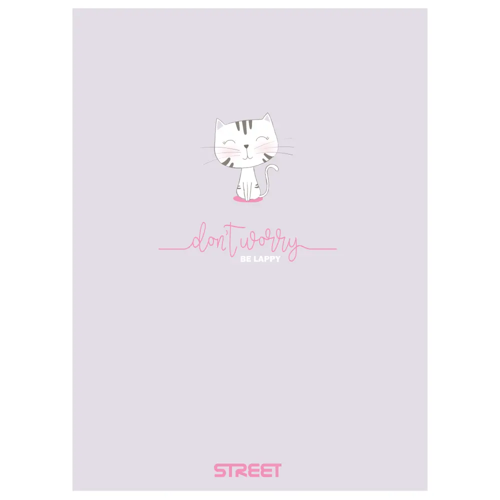 Zvezek Street Dont worry A4 bianco