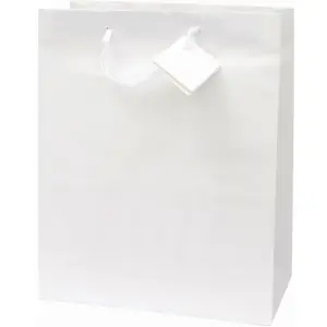 Darilna vrečka L bela
