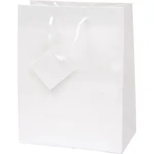 Darilna vrečka M bela